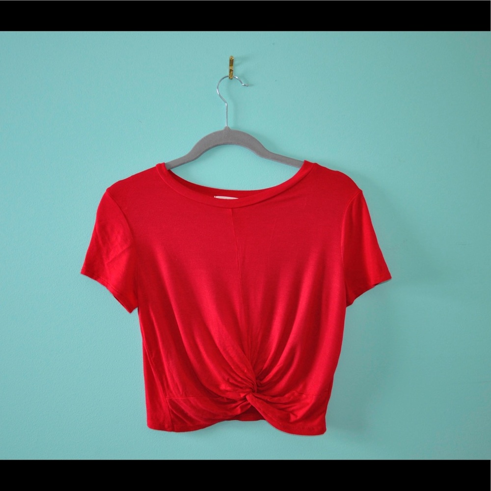 twisted front crop top
